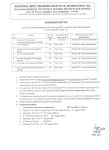 Nsti Tura Admission 2021 Notification For Courses After 8Th/10Th Pass